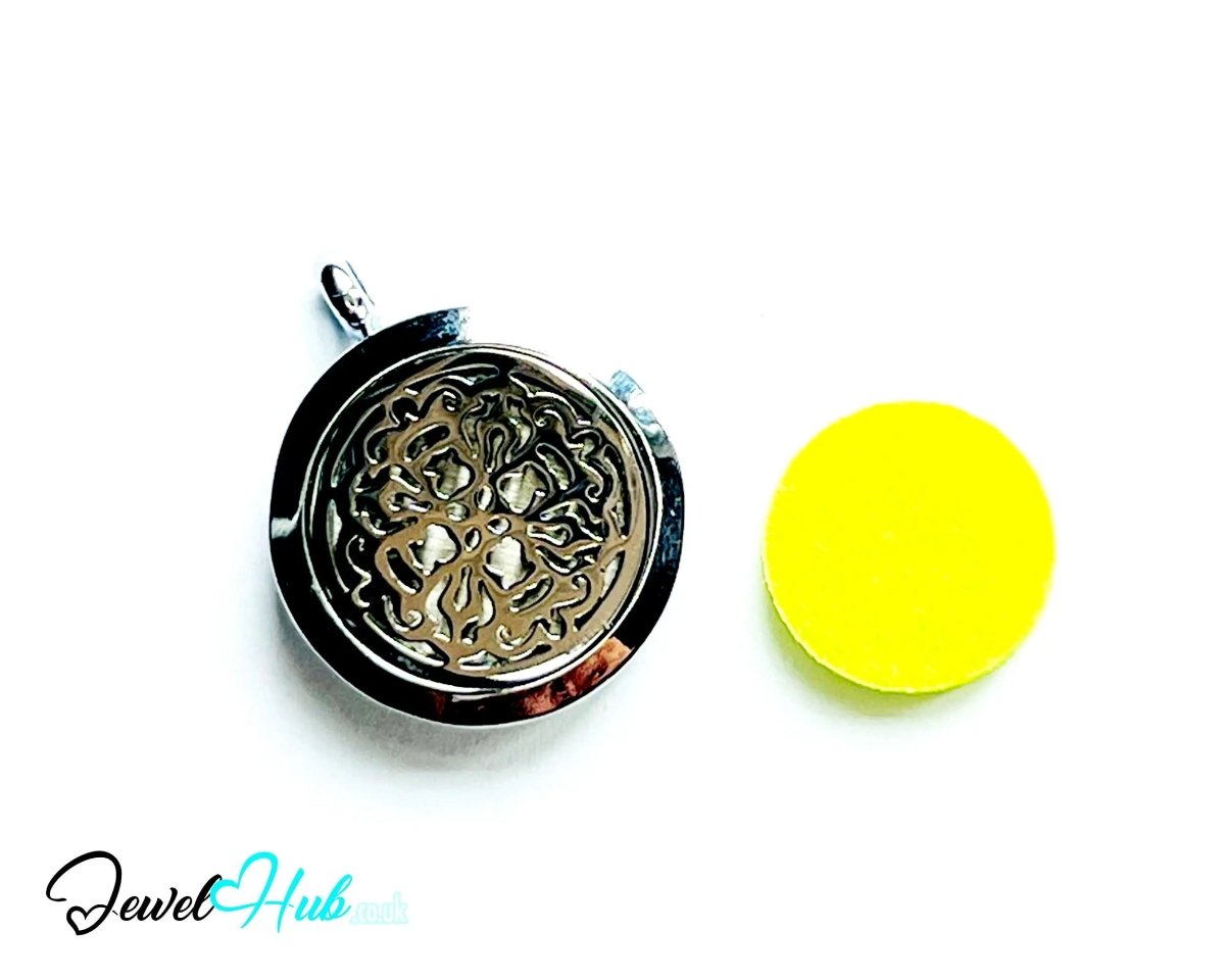 Stainless Steel Aromatherapy Pendant for Softness & Strength 🌷 Botanical Grace - JewelHub.co.uk
