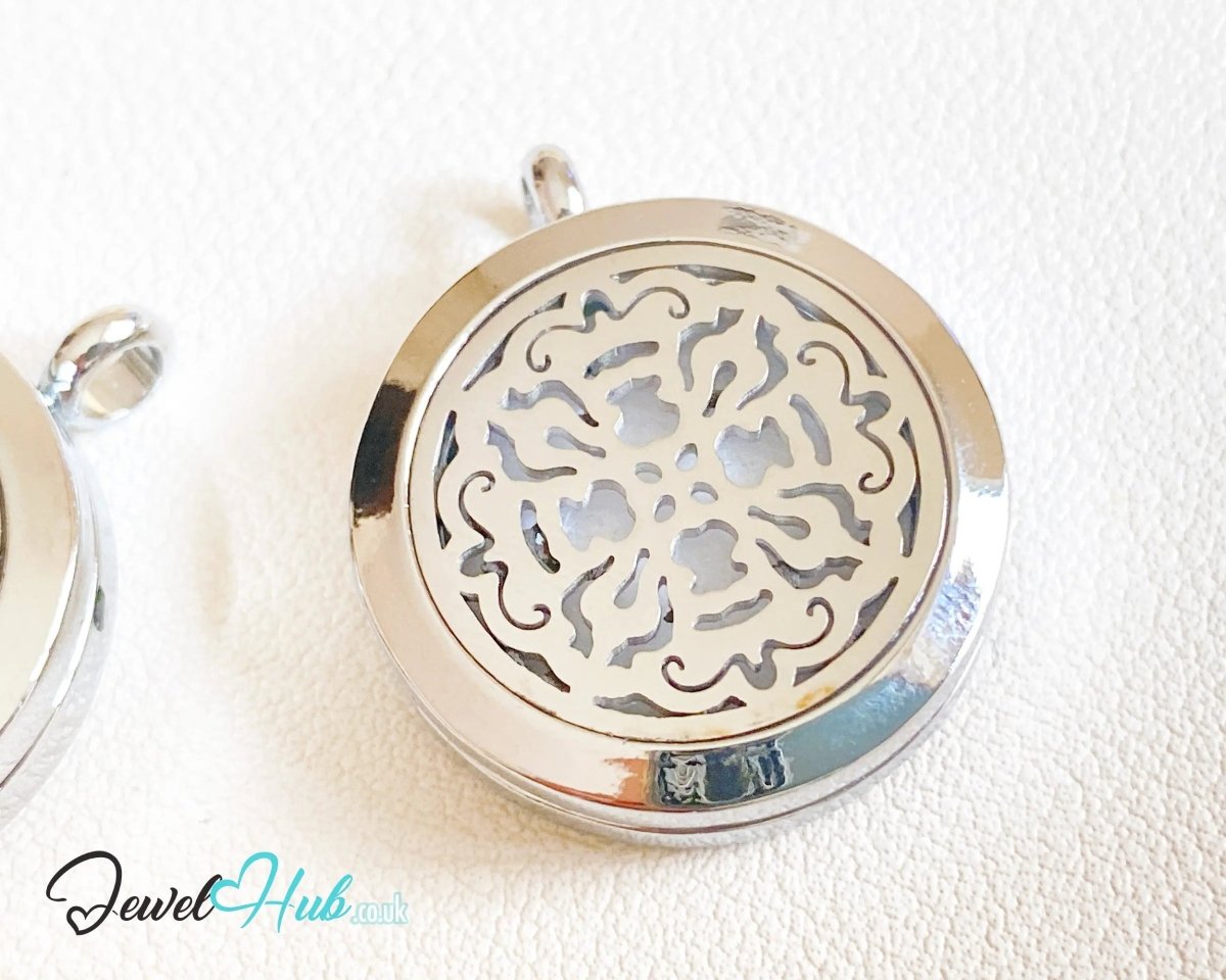Stainless Steel Aromatherapy Pendant for Softness & Strength 🌷 Botanical Grace - JewelHub.co.uk