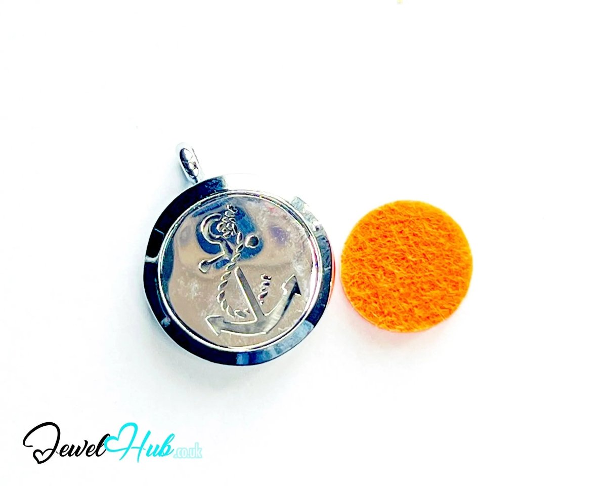 Stainless Steel Aromatherapy Pendant for Strength & Stillness ⚓ Anchor Spirit - JewelHub.co.uk