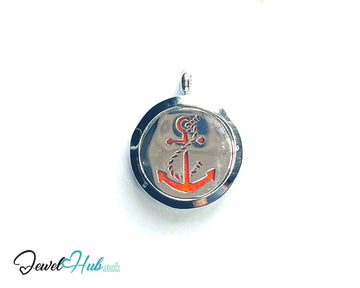Stainless Steel Aromatherapy Pendant for Strength & Stillness ⚓ Anchor Spirit - JewelHub.co.uk