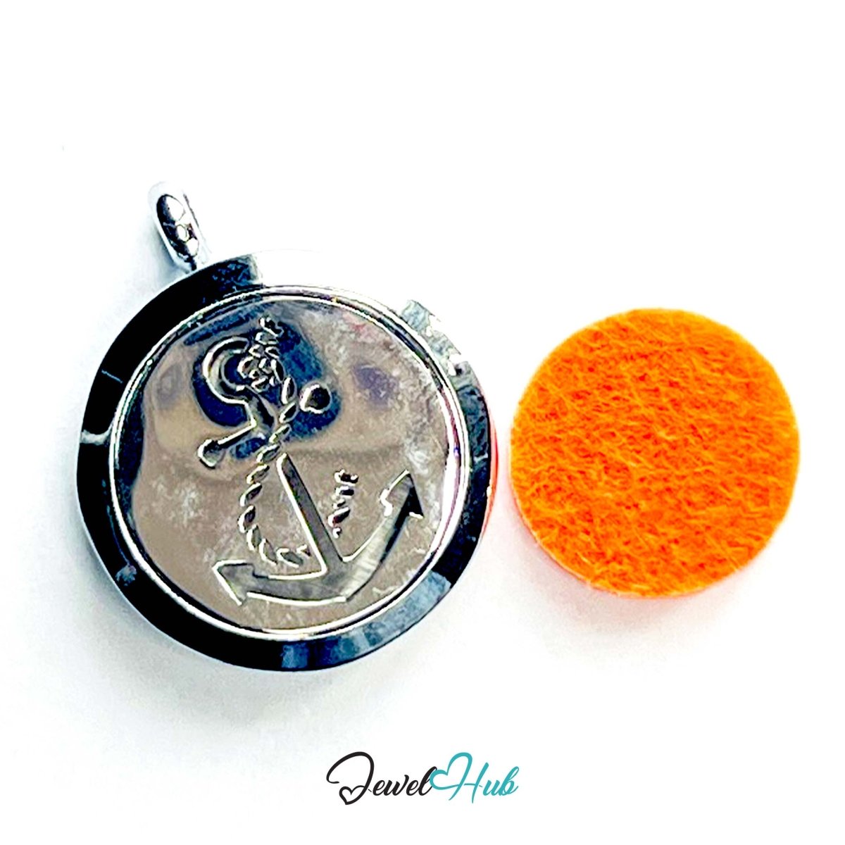Stainless Steel Aromatherapy Pendant for Strength & Stillness Anchor Spirit - JewelHub.co.uk