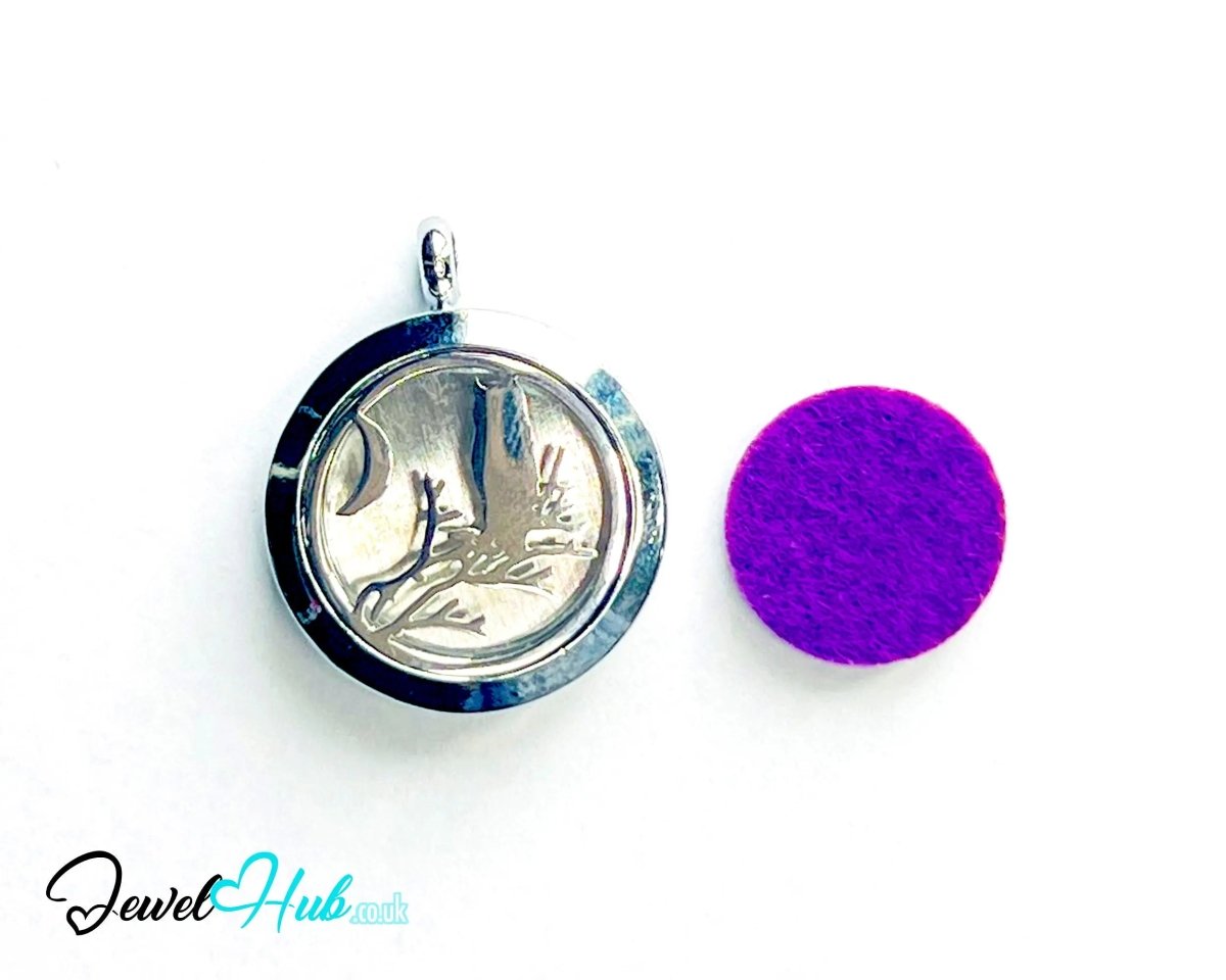Stainless Steel Aromatherapy Pendant for Wisdom & Calm 🦉 Moonlight Owl - JewelHub.co.uk