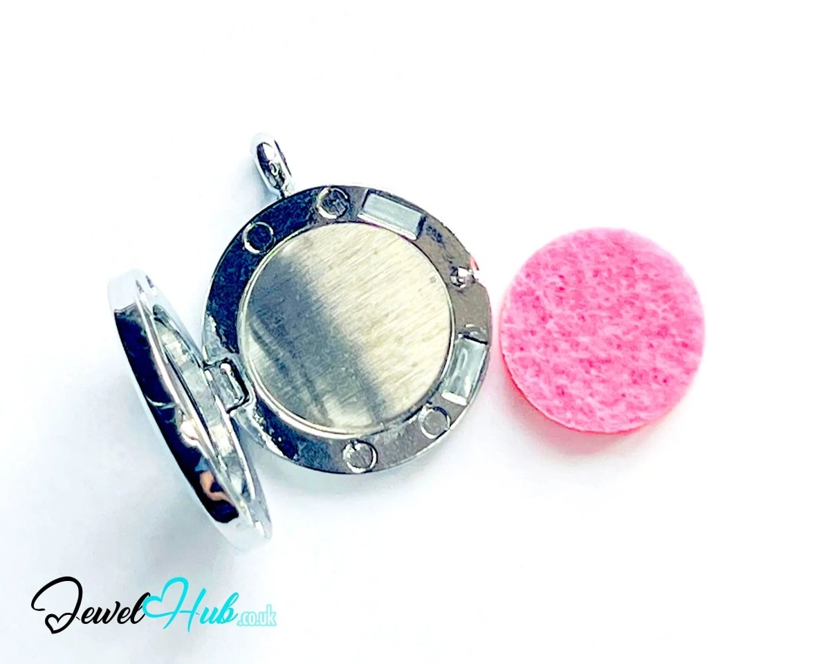 Stainless Steel Aromatherapy Pendant for Yuletide Cheer & Calm 🎄 Festive Forest - JewelHub.co.uk