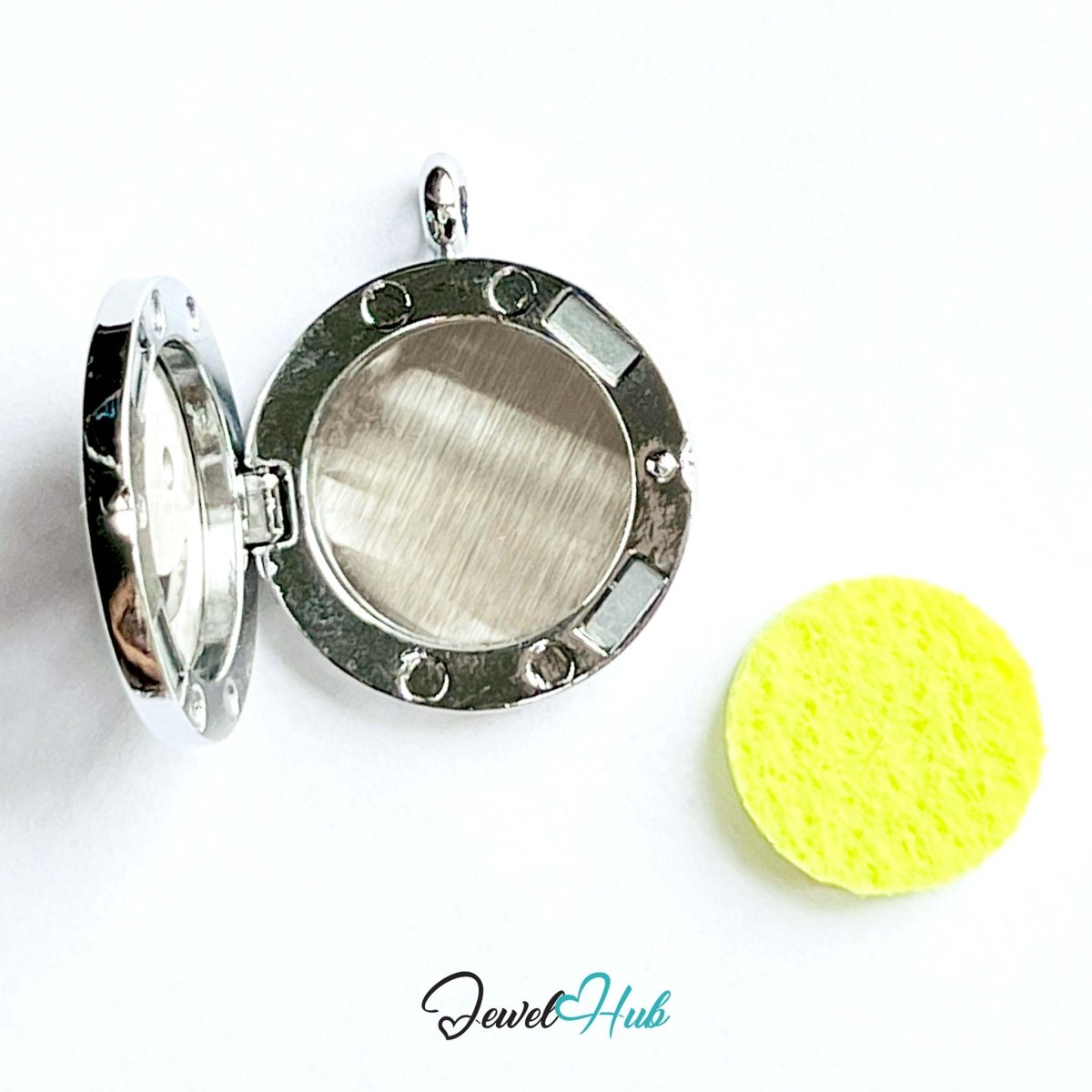 Stainless Steel Aromatherapy Pendant – Golden Glow Joy - JewelHub.co.uk