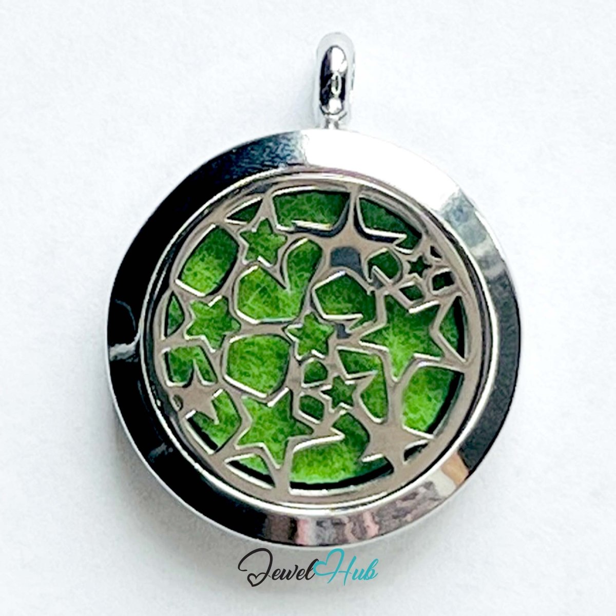Stainless Steel Aromatherapy Pendant – Heart & Star for Dreams - JewelHub.co.uk