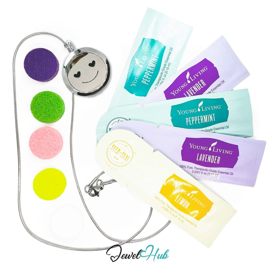 Stainless Steel Aromatherapy Pendant – Love Smiley Face - JewelHub.co.uk
