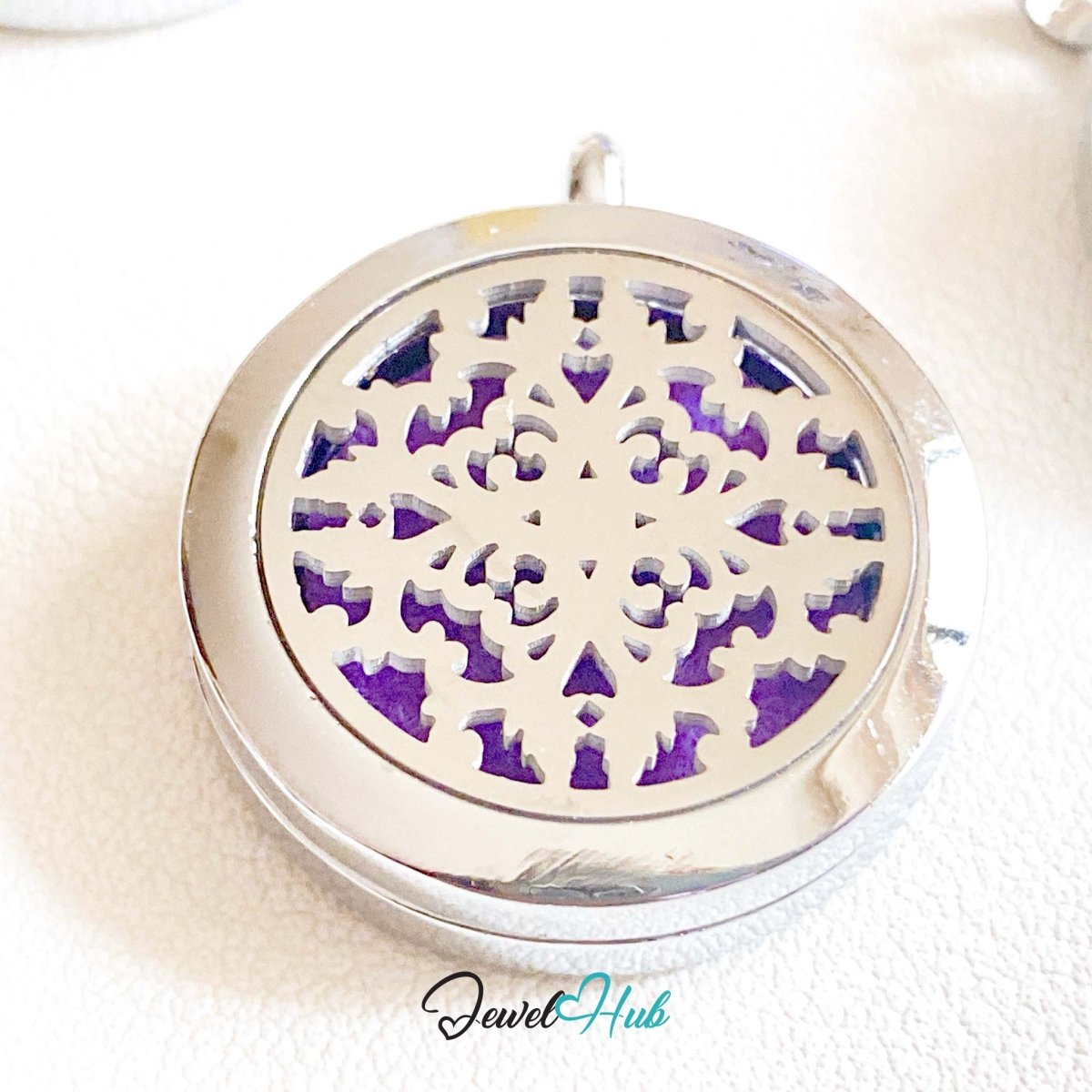Stainless Steel Aromatherapy Pendant – Petal Radiance for Grace - JewelHub.co.uk