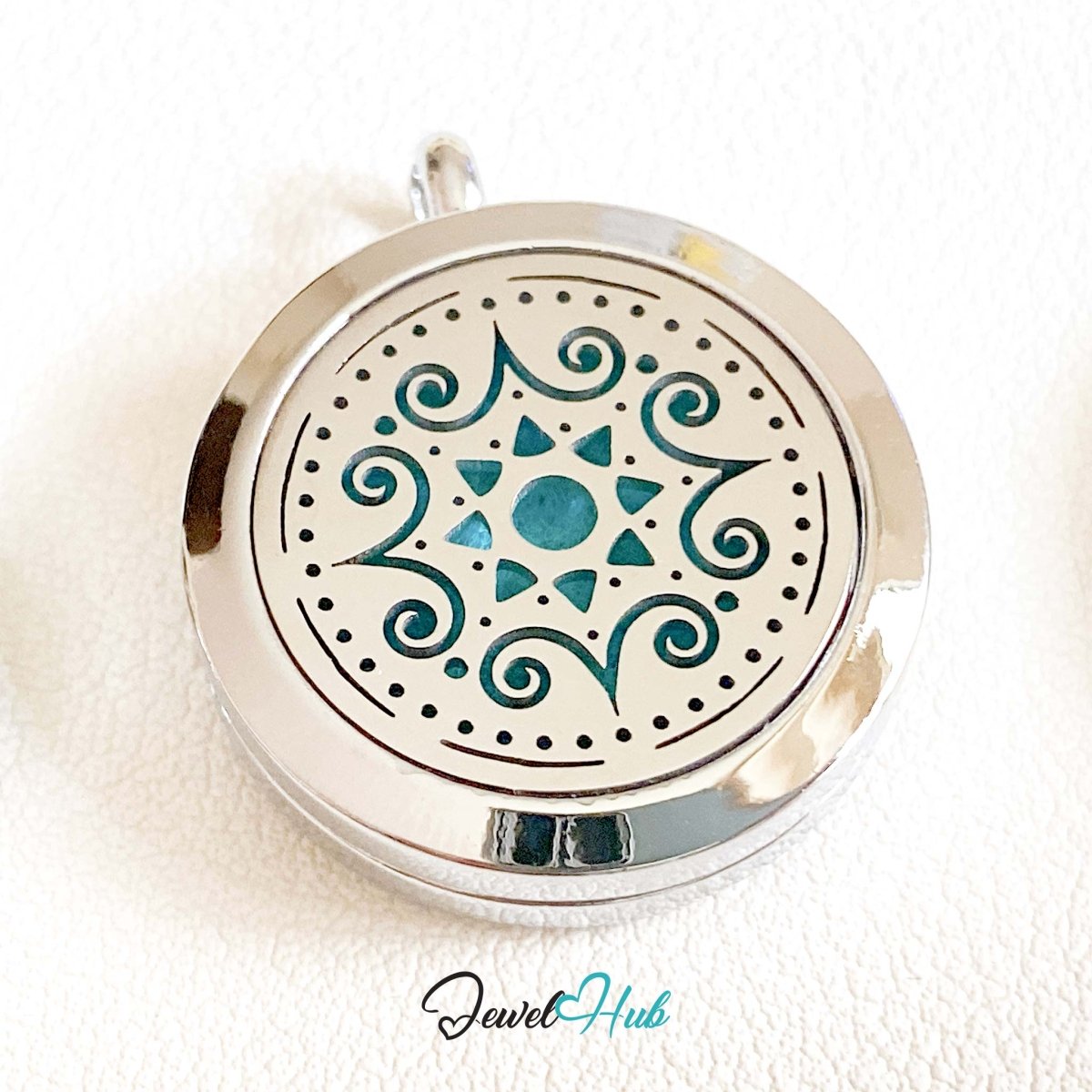 Stainless Steel Aromatherapy Pendant – Radiant Bloom Positivity - JewelHub.co.uk
