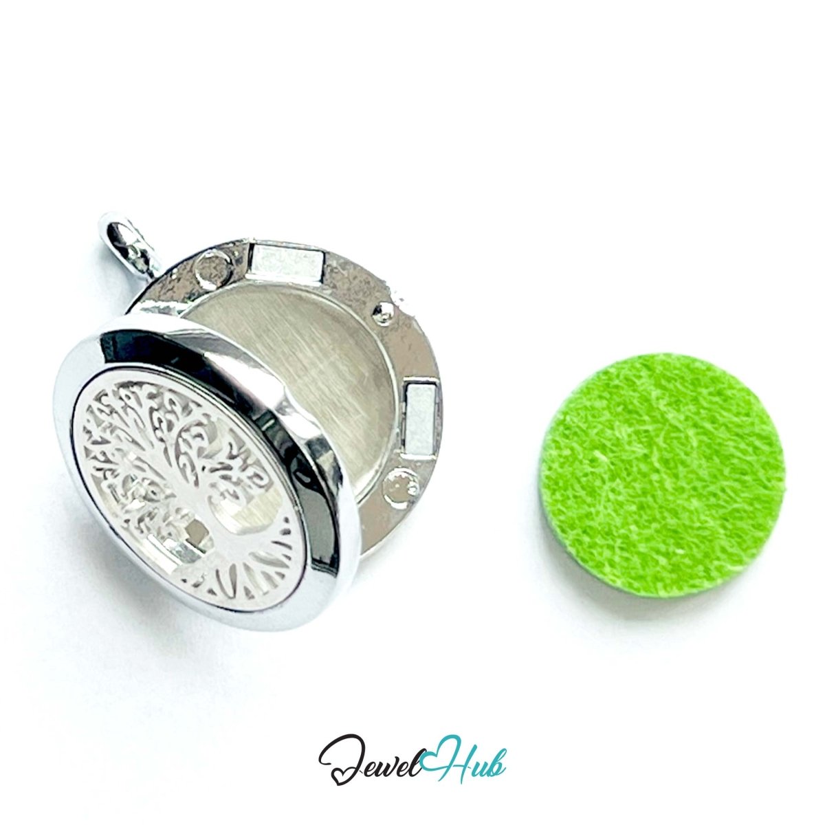 Stainless Steel Aromatherapy Pendant – Tree of Strength - JewelHub.co.uk