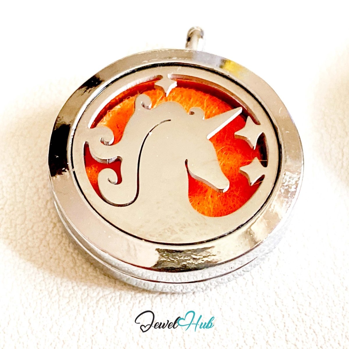 Stainless Steel Aromatherapy Pendant – Unicorn Dreams - JewelHub.co.uk