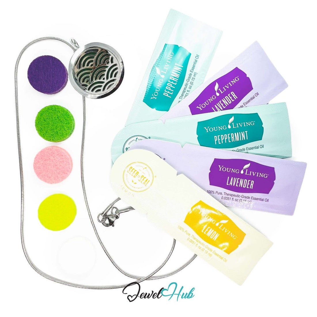 Stainless Steel Aromatherapy Pendant – Verdant Flow Renewal - JewelHub.co.uk