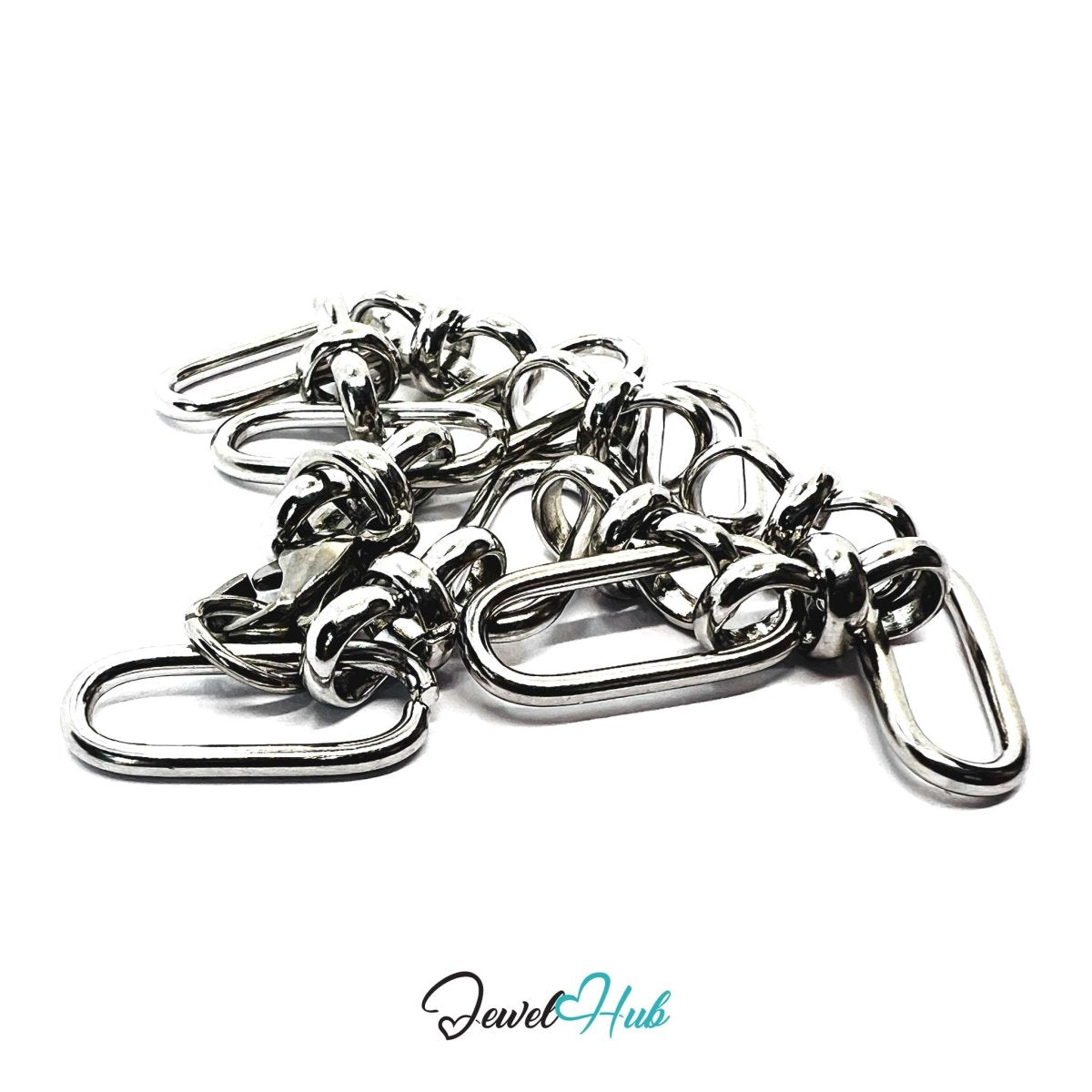 Stainless Steel MiniCharm™ Knot Paperclip Bracelet – Silver Plated - JewelHub.co.uk