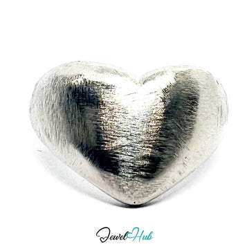 Stainless Steel Silver Smooth Contour Ring – Seamless Sculptural Minimalism - JewelHub.co.uk