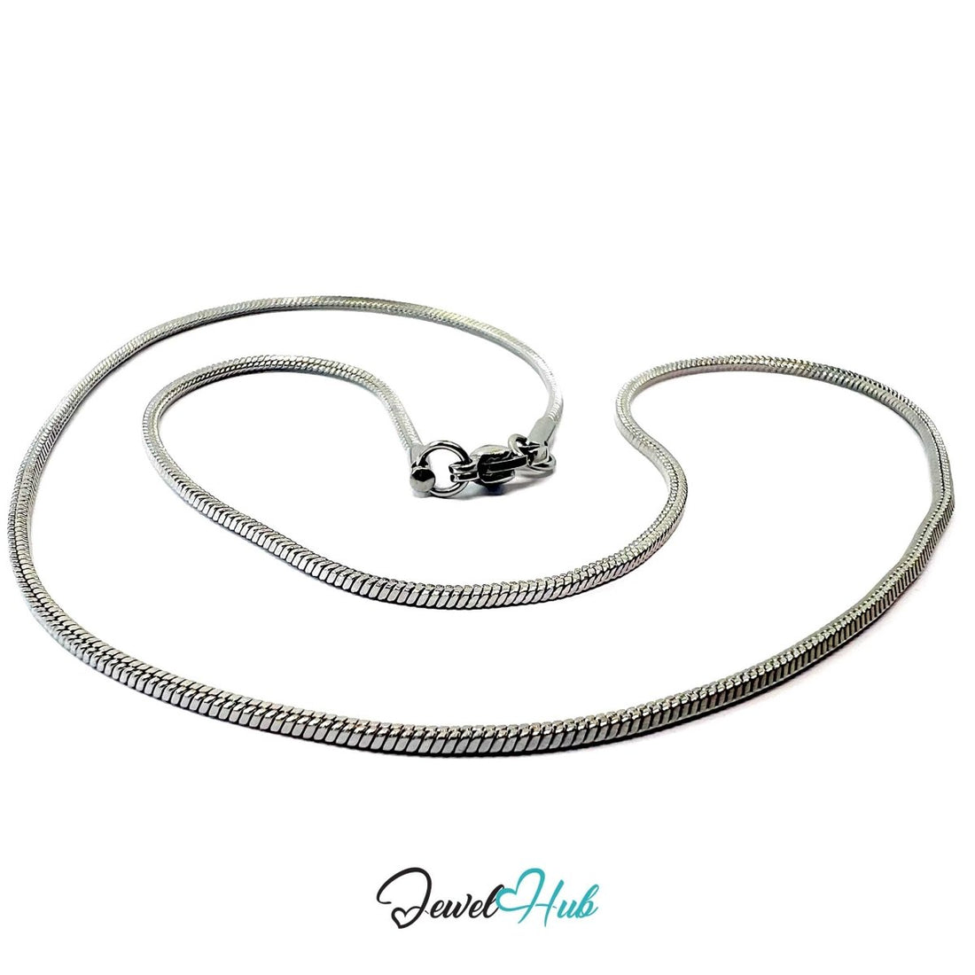 Stainless Steel Snake Chain Necklace 1.8mm 45cm | FortunaLink™ - JewelHub.co.uk