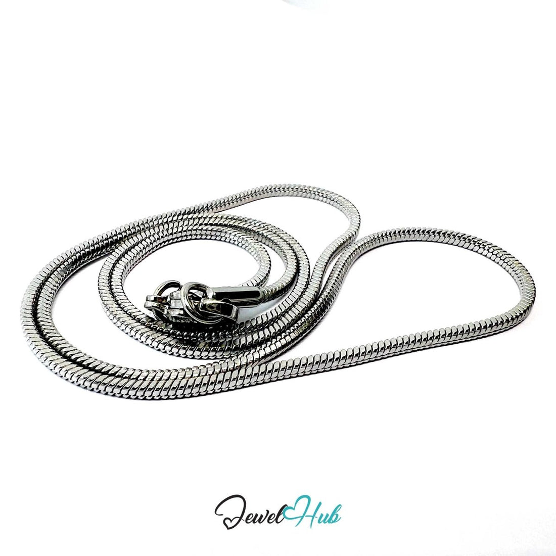 Stainless Steel Snake Chain Necklace 1.8mm 45cm | FortunaLink™ - JewelHub.co.uk