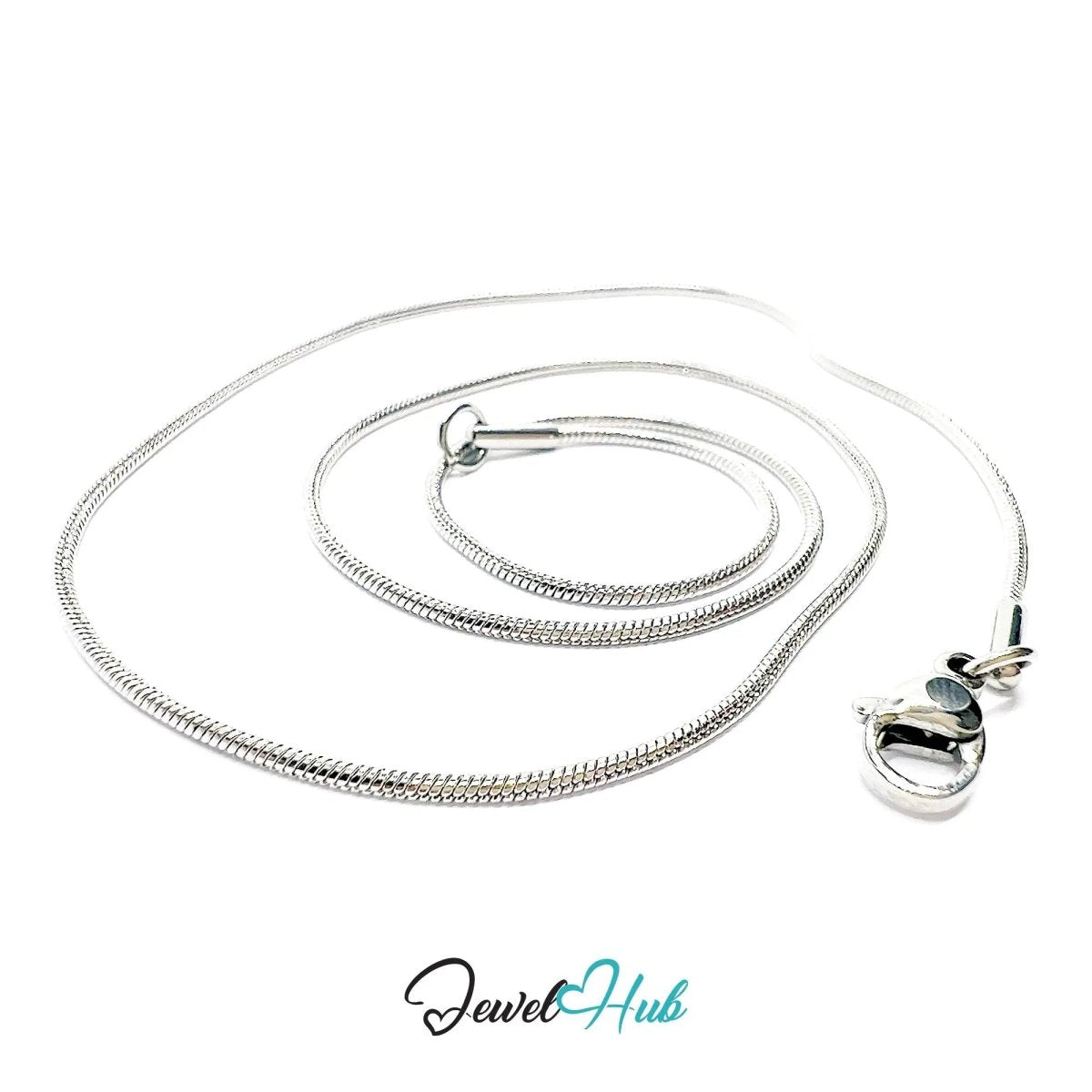 Stainless Steel 🐍 Snake Chain Necklace – Sleek Minimalist Layers | 1.2mm Width - JewelHub.co.uk
