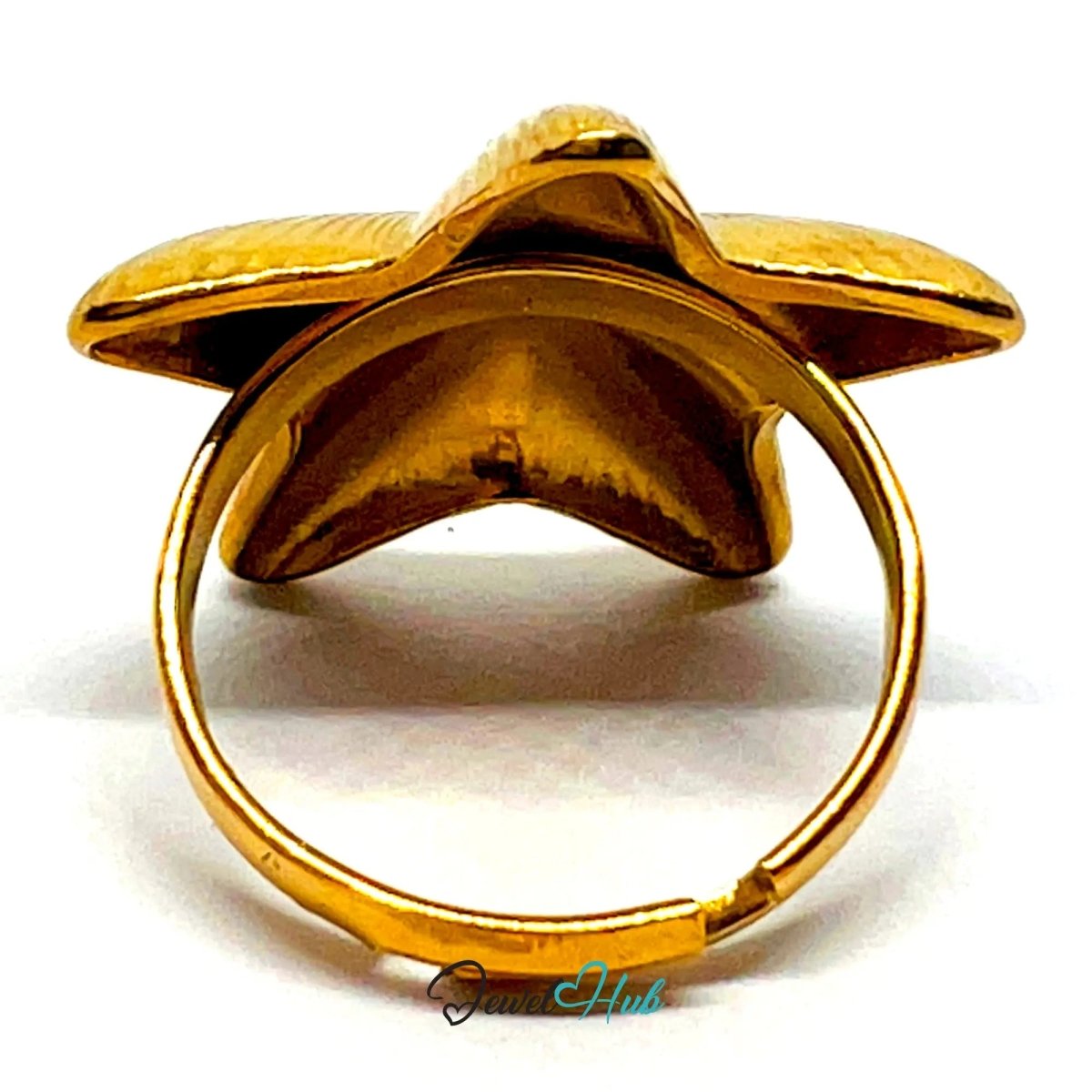 Starform Gold Plated ⭐ Star Ring · Zinc Alloy · UK M · US 7 · Celestial Statement - JewelHub.co.uk