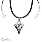 With Faux Leather Necklace