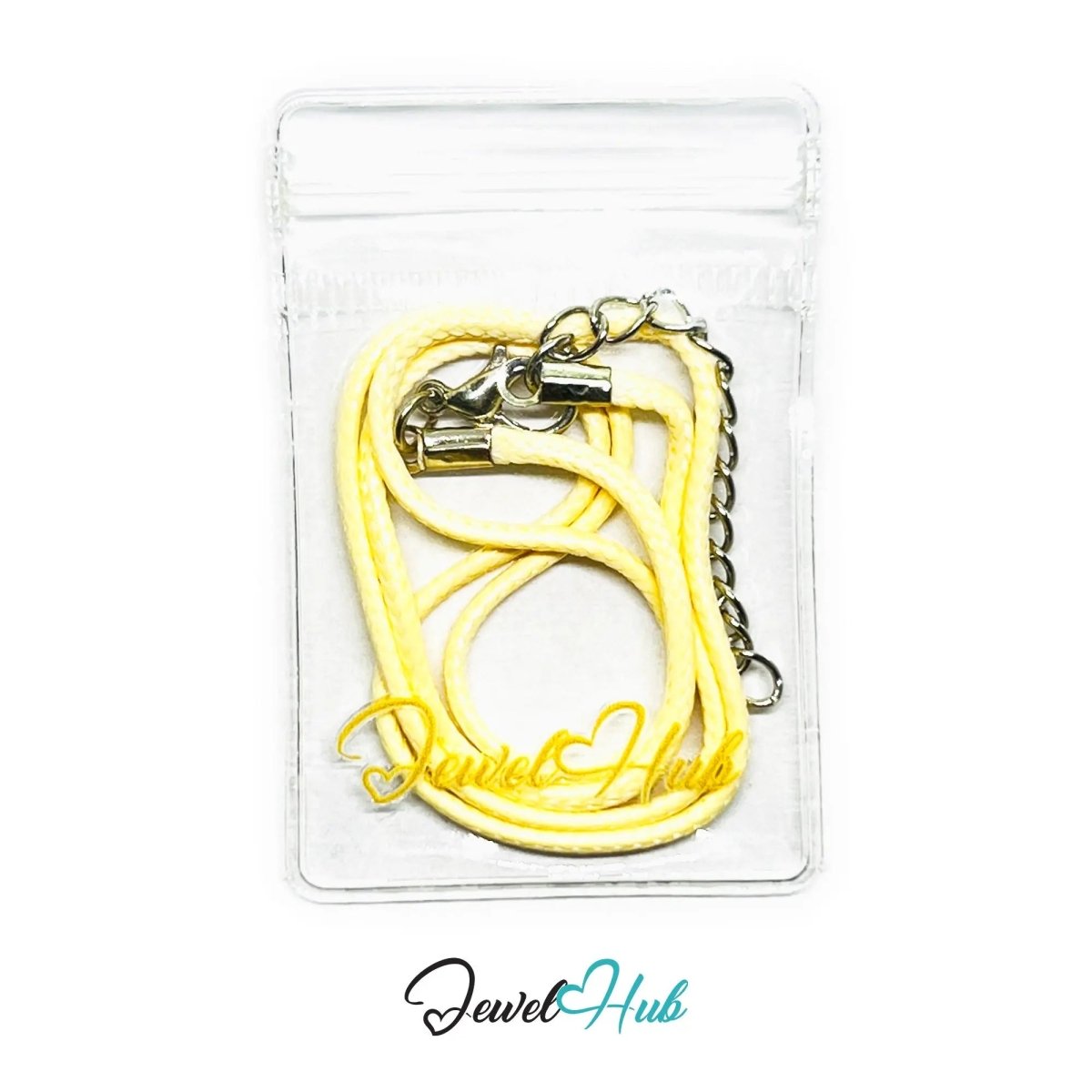 White Faux Leather Cord Necklace – 40cm Layering Base (Silver Clasp) - JewelHub.co.uk