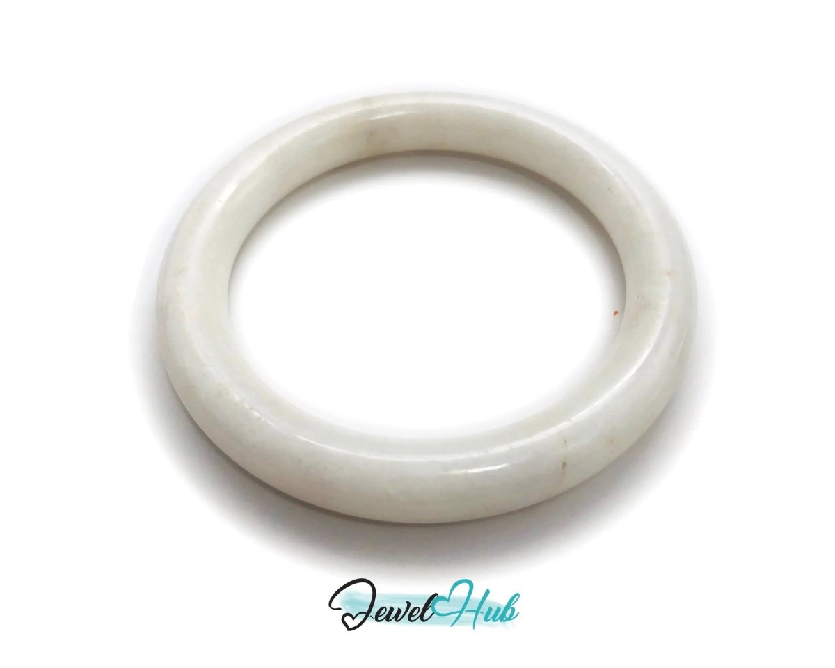 Wisdom Veil · White Nephrite Jade Bracelet · Gift of Insight and Moral Clarity - JewelHub.co.uk