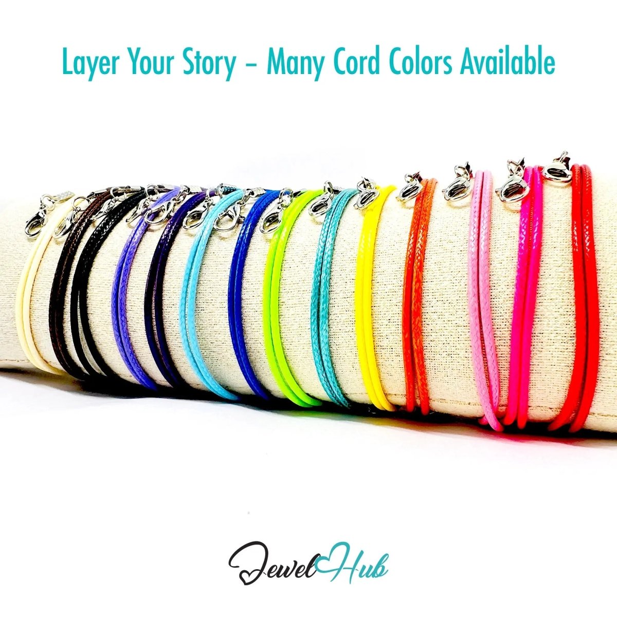 Yellow Faux Leather Cord Necklace – 40cm Layering Base (Silver Clasp) - JewelHub.co.uk