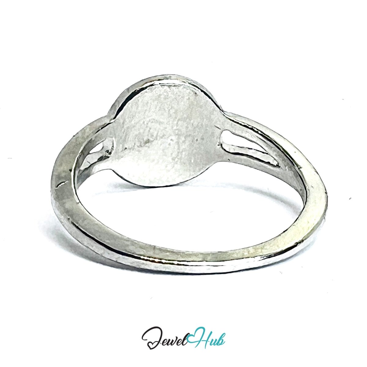 Zinc Alloy Silver‑Plated Moon Phase Band Ring - JewelHub.co.uk