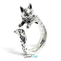 Zinc Alloy Silver‑Plated Punk Ring – Dual Pan