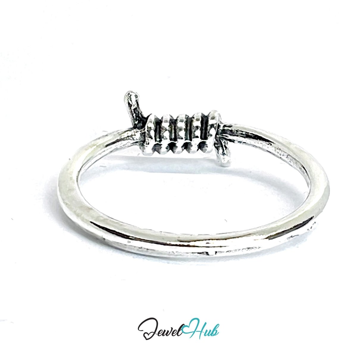 Zinc Alloy Silver‑Plated Punk Ring – Fanged Jaw Sculptural Band - JewelHub.co.uk