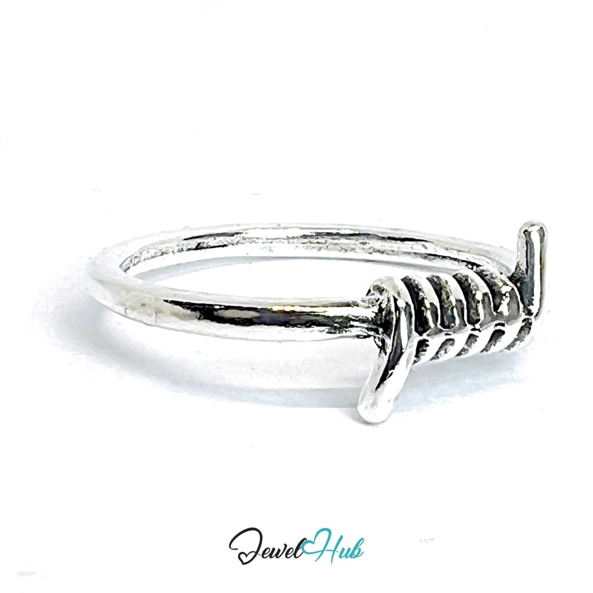 Zinc Alloy Silver‑Plated Punk Ring – Fanged Jaw Sculptural Band - JewelHub.co.uk