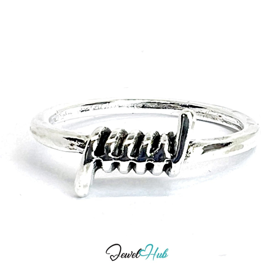 Zinc Alloy Silver‑Plated Punk Ring – Fanged Jaw Sculptural Band - JewelHub.co.uk