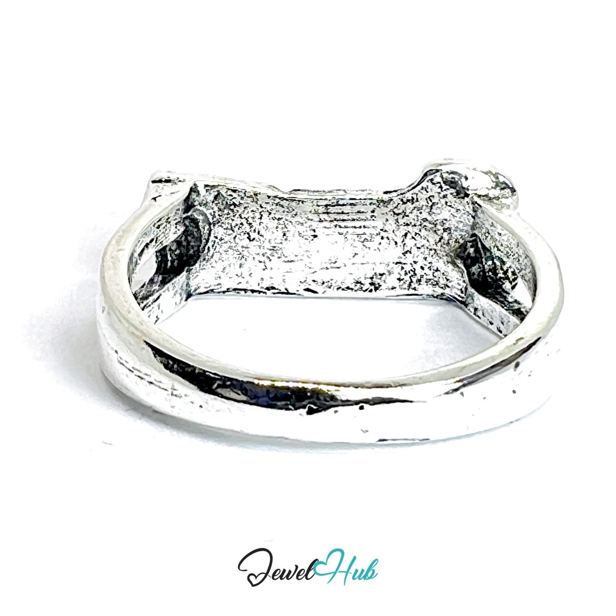 Zinc Alloy Silver‑Plated Punk Ring – "Revenge" Bold Script Signet - JewelHub.co.uk