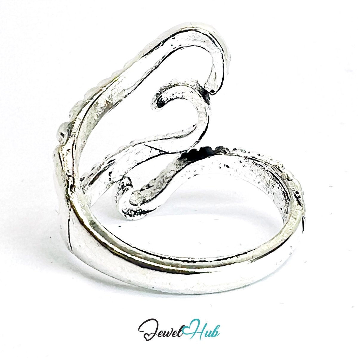 Zinc Alloy Silver‑Plated Punk Ring – Skull Tentacle Dual Claw Grip - JewelHub.co.uk